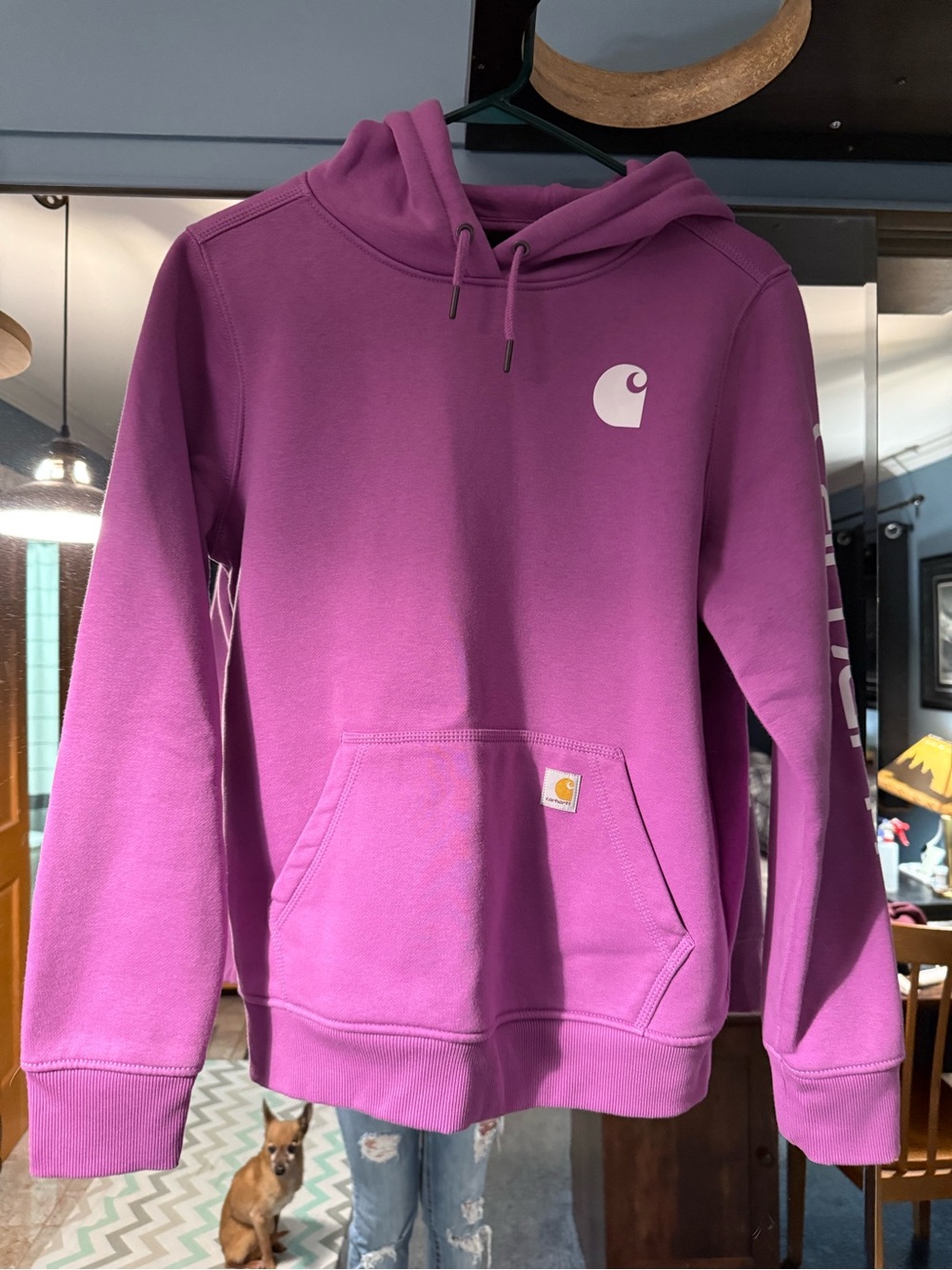 Carhartt Pink Pullover Hoodie Relaxed Fit
